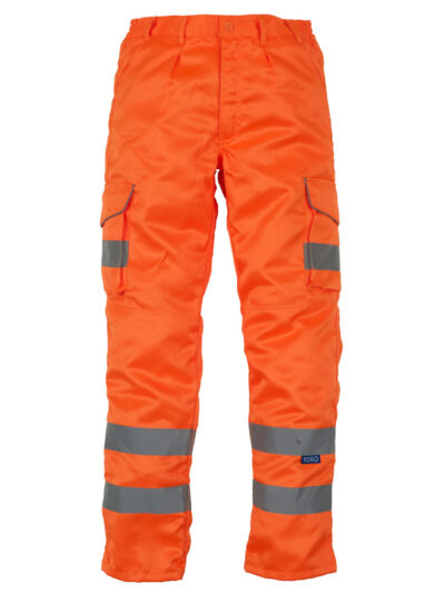 Yoko Cargo Knee Pad Trousers (Reg) Hi Vis Orange