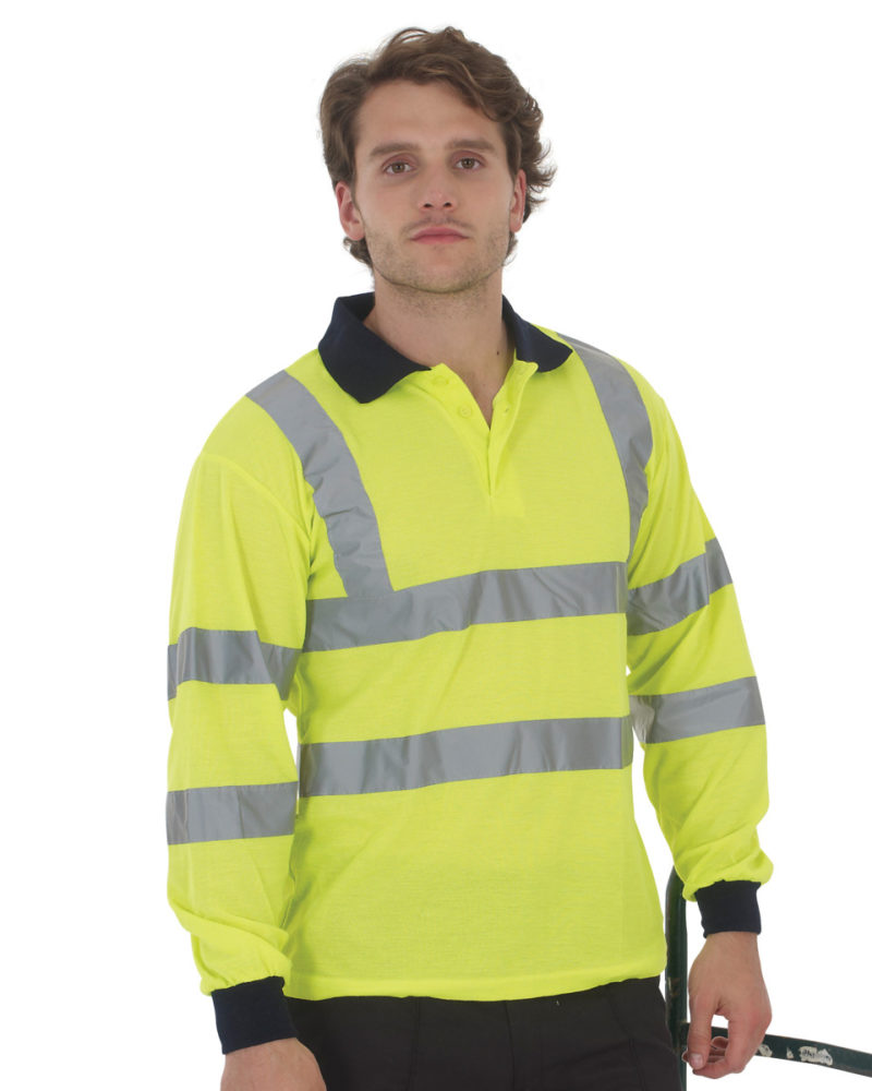 Hi-Vis Long Sleeve Polo Shirt