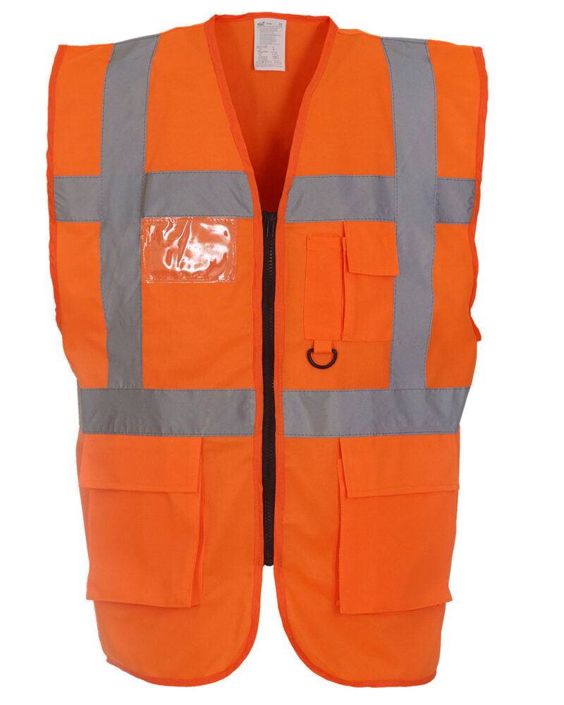 Yoko Hi-Vis Executive Waistcoat Hi Vis Orange