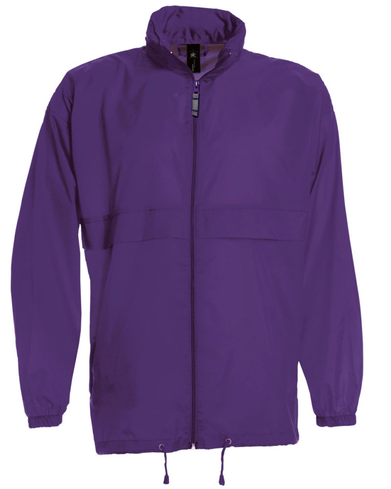 B&C Men's Sirocco Windbreaker Jacket Purple