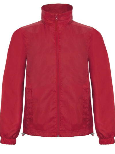 B&C ID.601 Men's Midseason Windbreaker Red