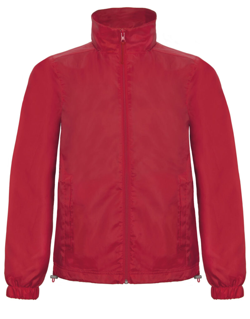 B&C ID.601 Men's Midseason Windbreaker Red