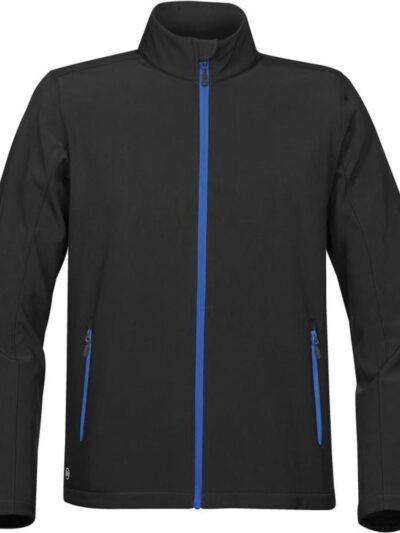 Stormtech Men's Orbiter Softshell Black and Azure Blue