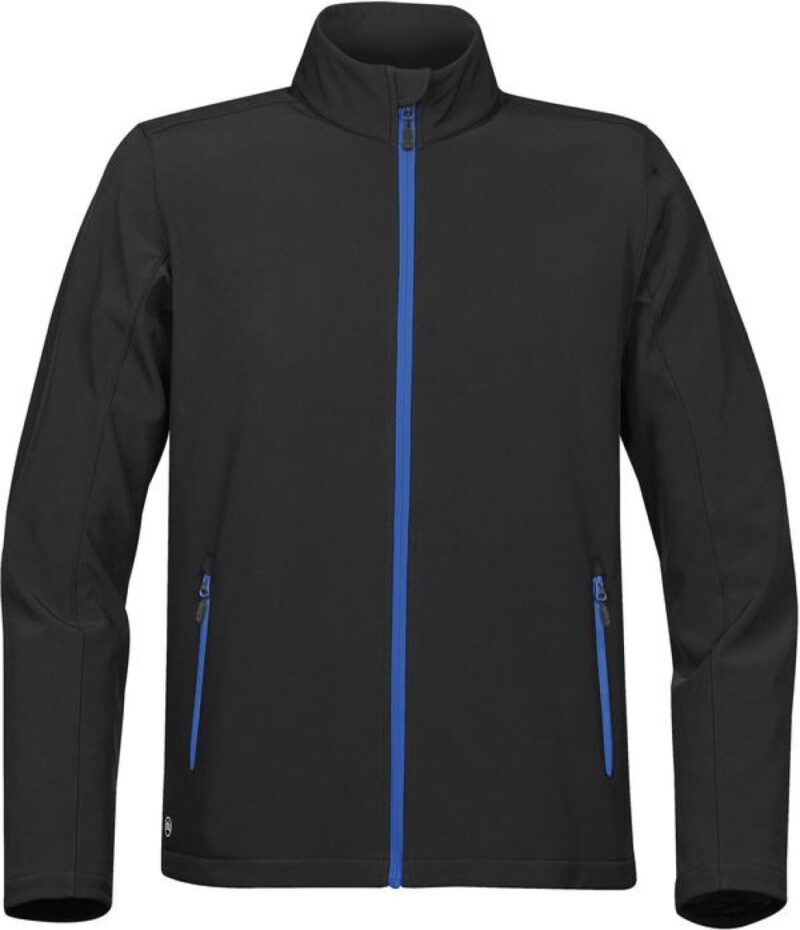 Stormtech Men's Orbiter Softshell Black and Azure Blue