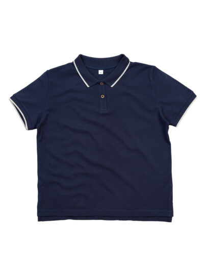 Mantis The Women's Tipped Polo Navy and White