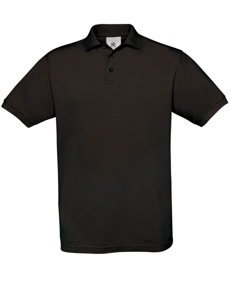 B&C Men's Safran Piqué Polo Black