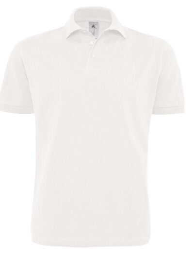 B&C Men's Heavymill Piqué Polo White