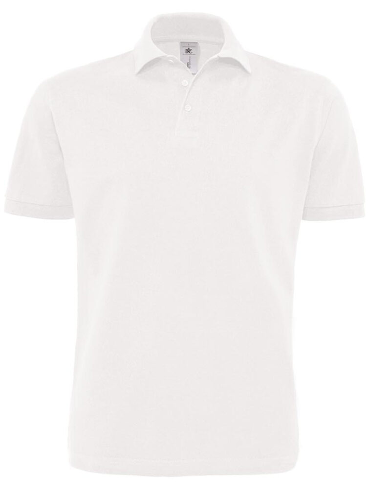 B&C Men's Heavymill Piqué Polo White