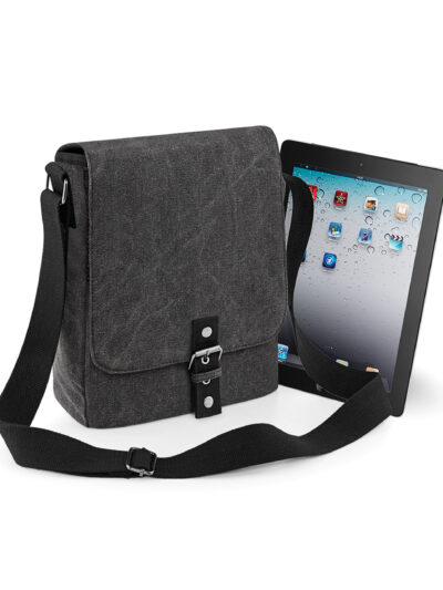 Quadra Vintage Canvas iPad/Tablet Reporter Vintage Black