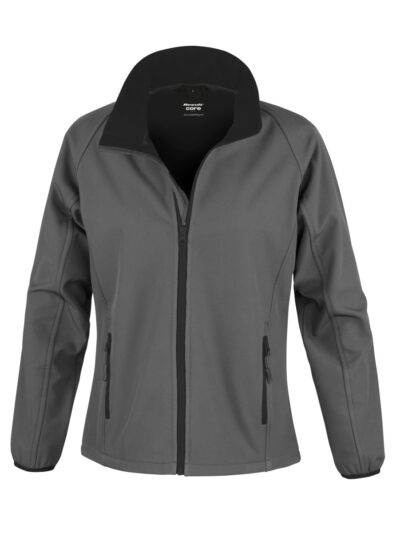 Result Core Ladies' Printable Softshell Jacket Charcoal and Black