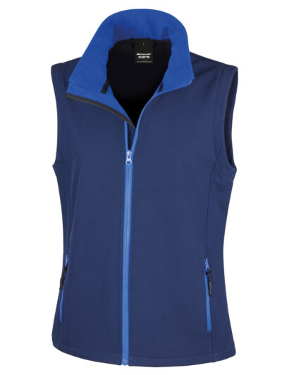 Result Core Ladies' Printable Softshell Bodywarmer Navy and Royal