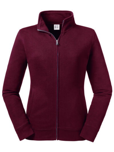 Russell Ladies' Authentic Sweat Jacket Burgundy