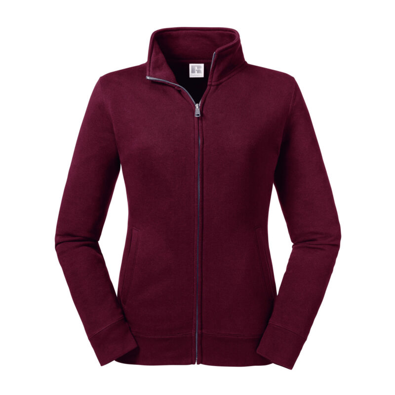 Russell Ladies' Authentic Sweat Jacket Burgundy