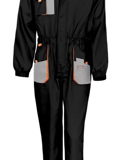 WORK-GUARD by Result Lite Coverall Black and Grey and Orange