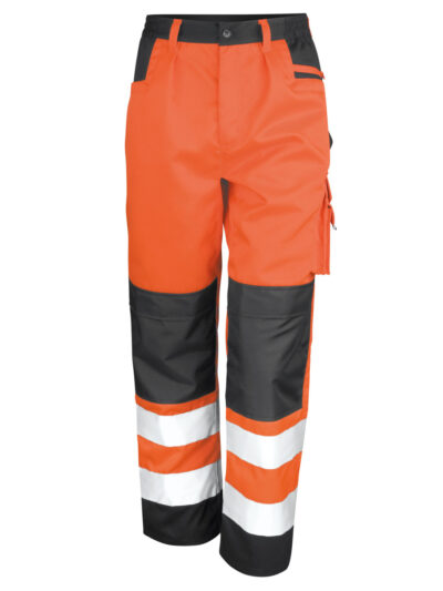 Result Safeguard Safety Cargo Trousers Hi Vis Orange