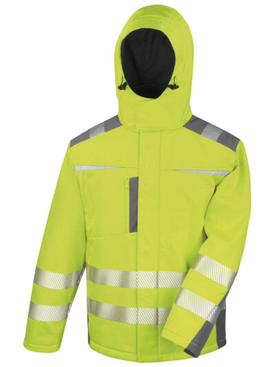 Result Safeguard Dynamic Softshell Coat Fluro Yellow