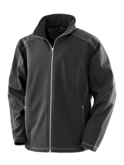 WORK-GUARD by Result Men's Treble Stitch Softshell Black