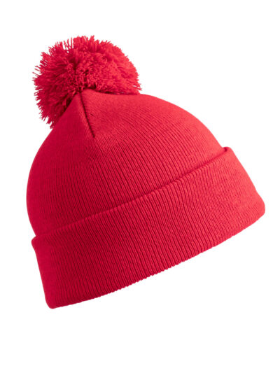 Result Winter Essentials Junior Pom Pom Beanie Red