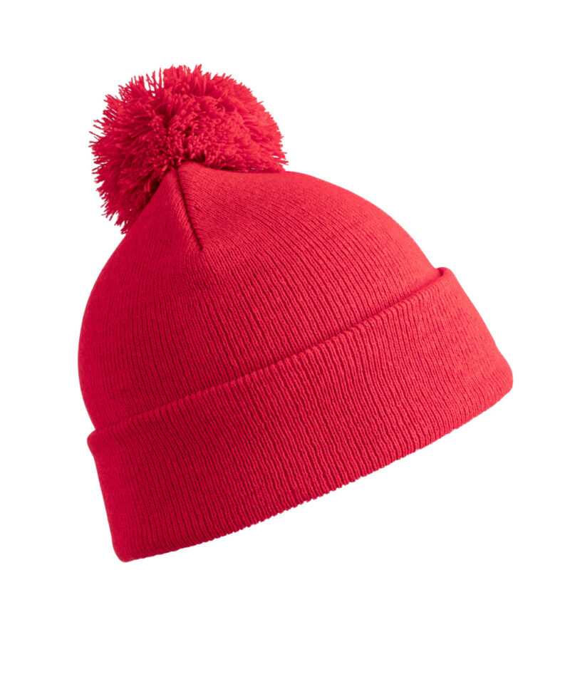 Result Winter Essentials Junior Pom Pom Beanie Red