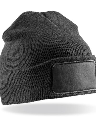 Result Winter Essentials Double Knit Thinsulate™ Printers Beanie Black