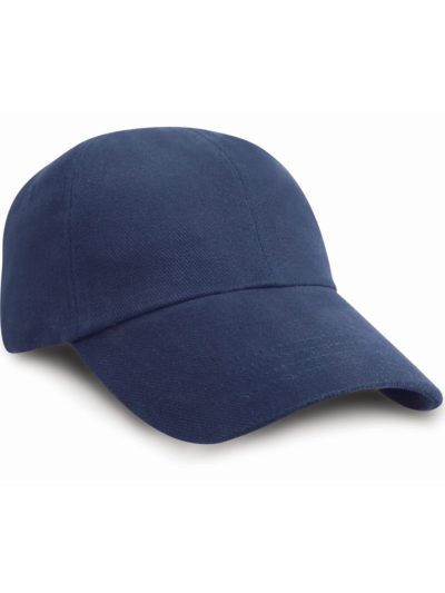 Result Headwear Low Profile Brushed Cotton Cap Navy Blue