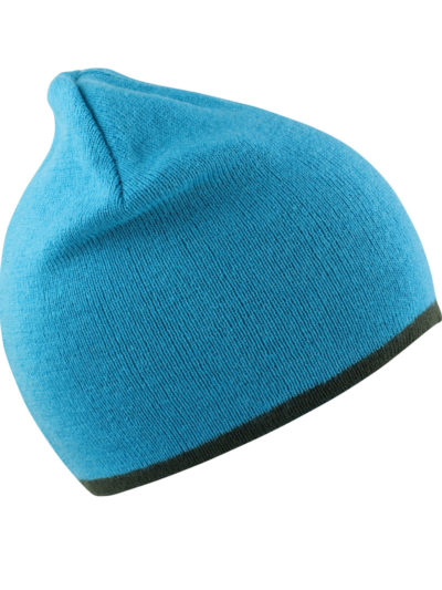 Result Winter Essentials Reversible Fashion Fit Hat Aqua and Grey