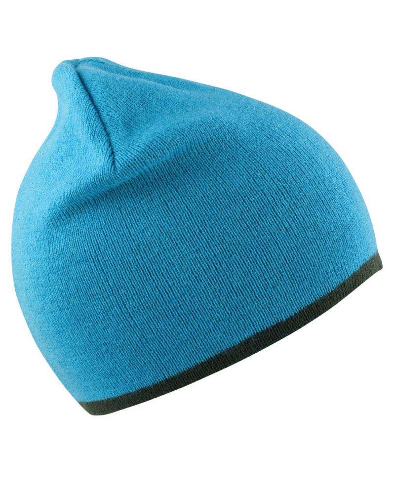 Result Winter Essentials Reversible Fashion Fit Hat Aqua and Grey