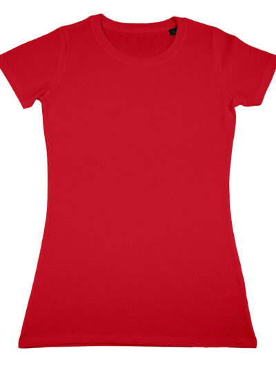 Nakedshirt Women's 'Ruth' Organic Fitted T-Shirt Red