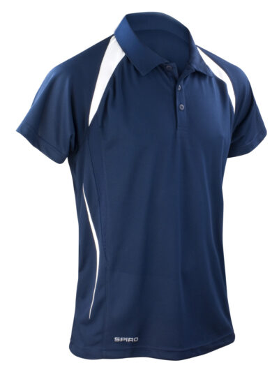 Spiro Men's Team Spirit Polo Shirt Navy and White