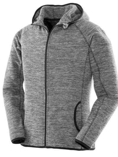 SPIRO FITNESS Women's Microfleece Hoodie Grey and Black