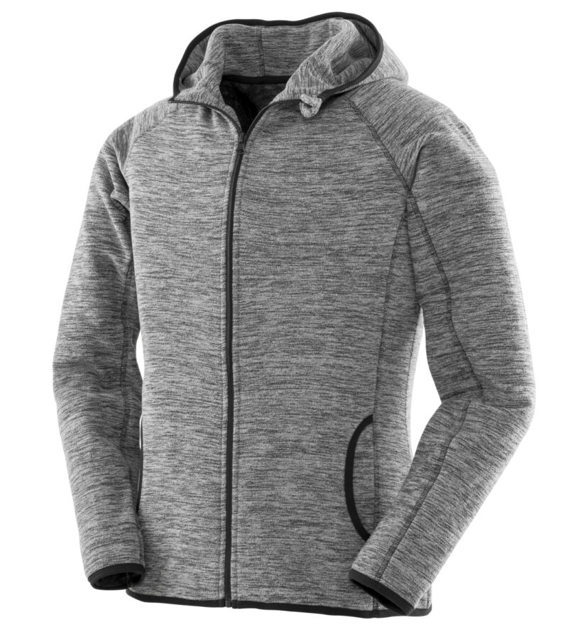 SPIRO FITNESS Women's Microfleece Hoodie Grey and Black