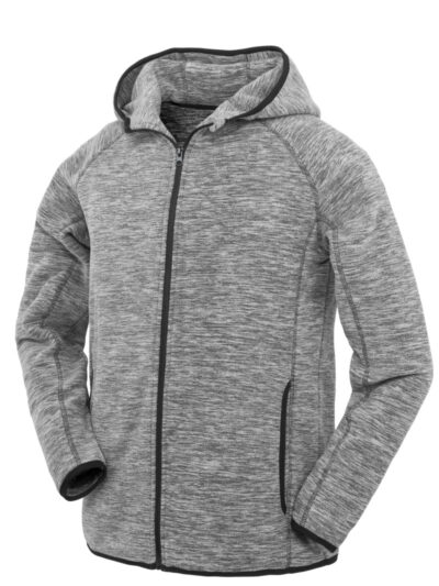 SPIRO FITNESS Men's Microfleece Hoodie Grey and Black