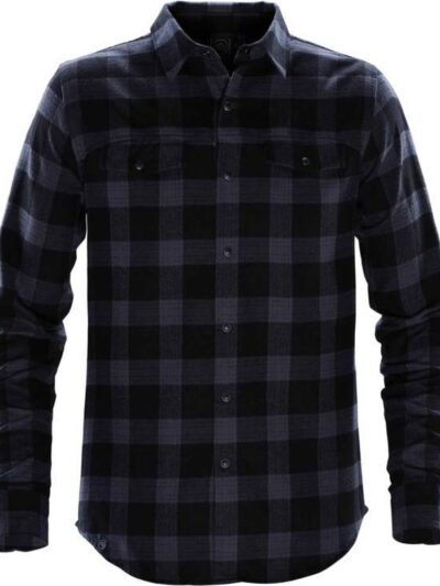 Stormtech Men's Logan Snap Front Shirt Navy Plaid