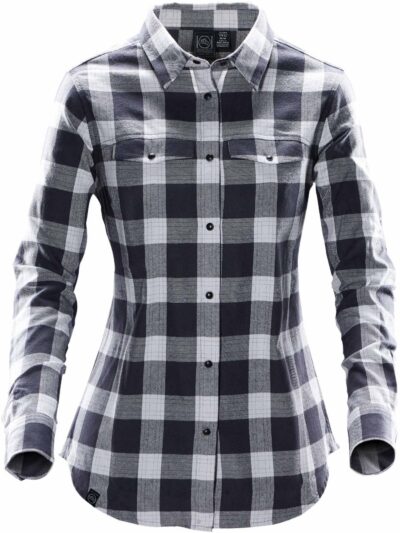 Stormtech Women's Snap Front Shirt Titanium Plaid