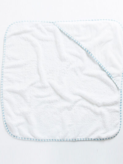 Towels By Jassz Po Hooded Baby Towel White and Baby Blue