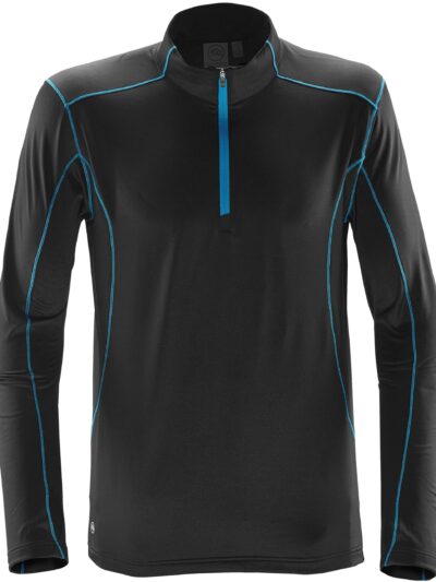 Stormtech Men's Pulse Fleece Pullover Black and Electric Blue