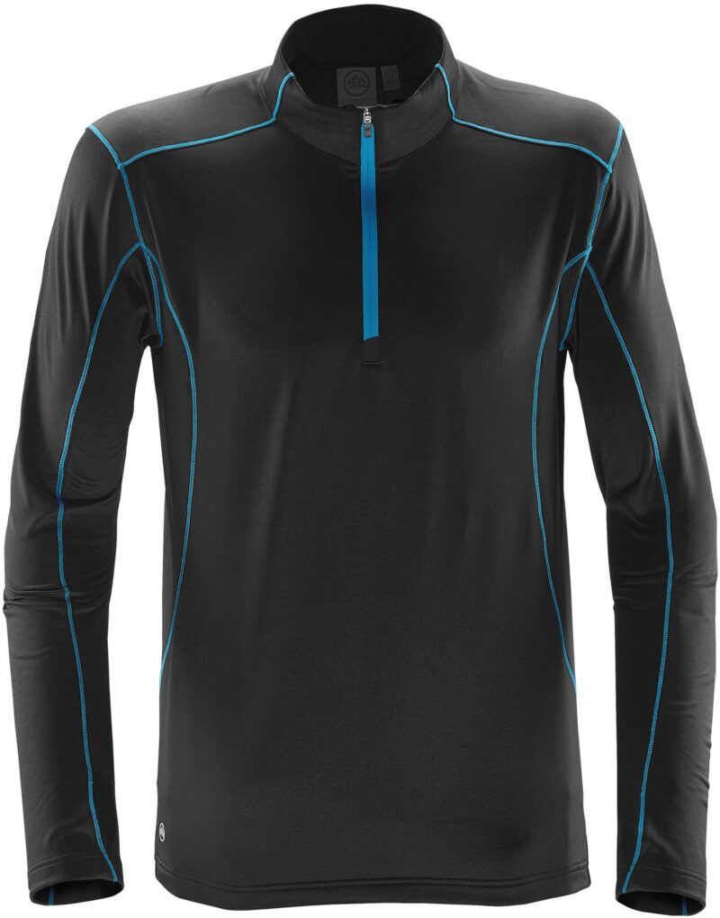 Stormtech Men's Pulse Fleece Pullover Black and Electric Blue