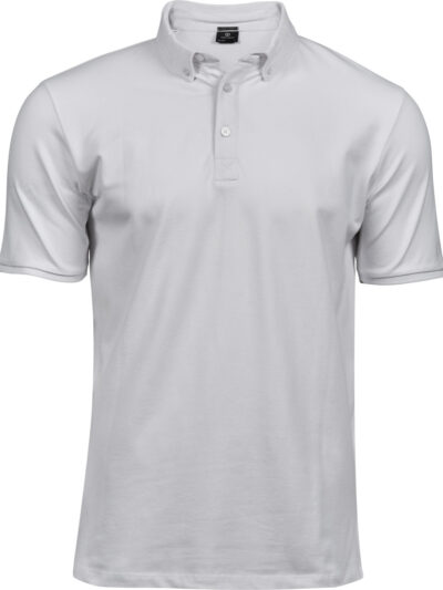 Tee Jays Men's Fashion Luxury Stretch Polo White