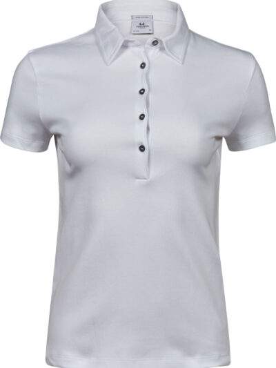 Tee Jays Ladies' Pima Cotton Polo White