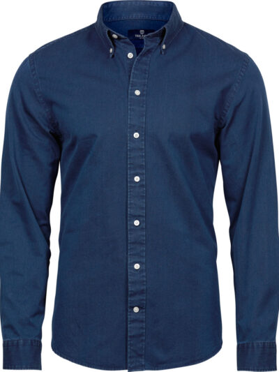 Tee Jays Men's Casual Twill Shirt Indigo