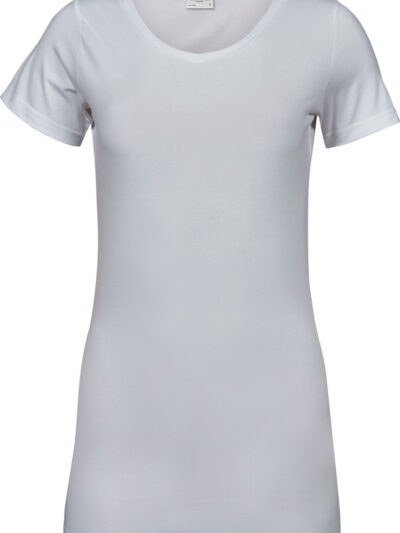 Tee Jays Ladies' Fashion Stretch Tee Extra Length White