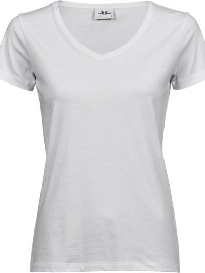 Tee Jays Women's Luxury V-Neck Tee White