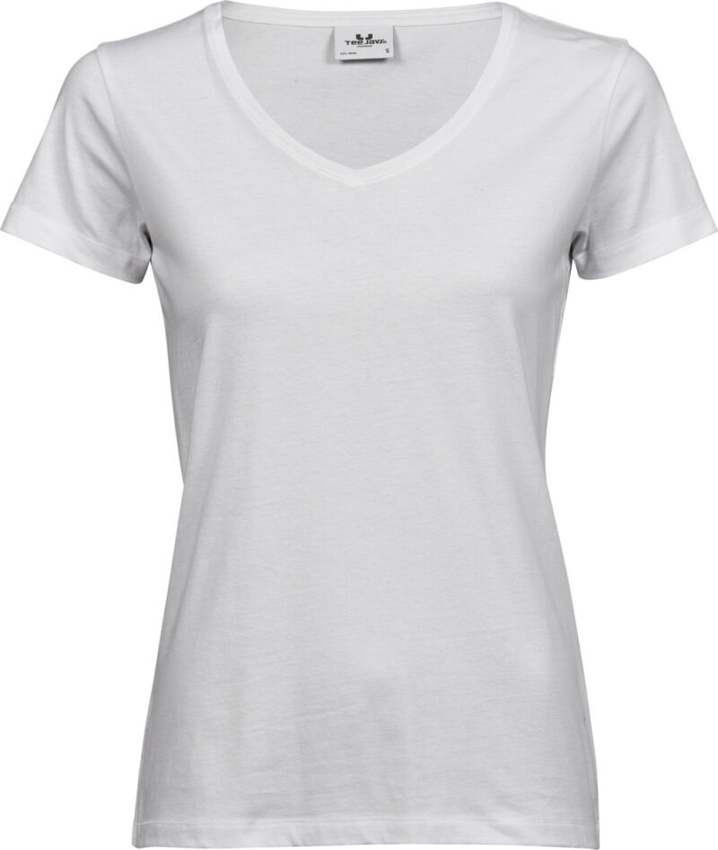 Tee Jays Women's Luxury V-Neck Tee White