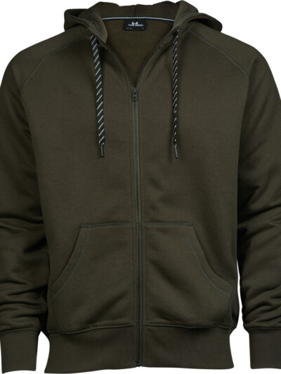 Tee Jays Men's Fashion Full Zip Hood Dark Olive