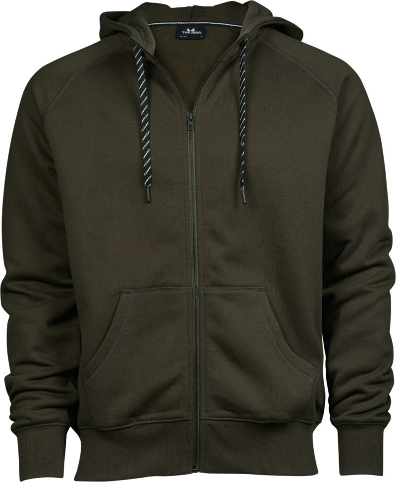 Tee Jays Men's Fashion Full Zip Hood Dark Olive