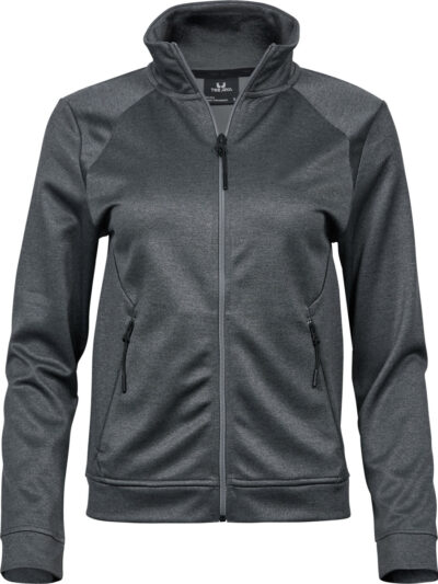 Tee Jays Ladies' Performance Zip Sweat Dark Grey Melange