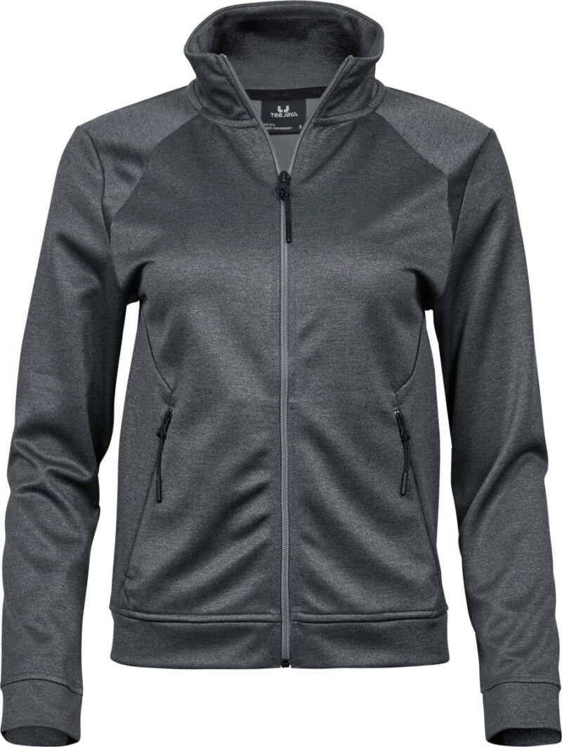 Tee Jays Ladies' Performance Zip Sweat Dark Grey Melange