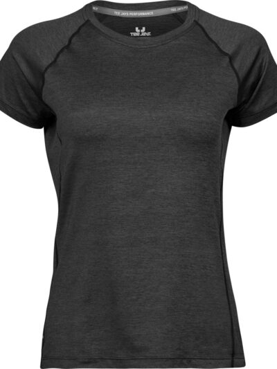 Tee Jays Ladies' CoolDry Tee Black Melange