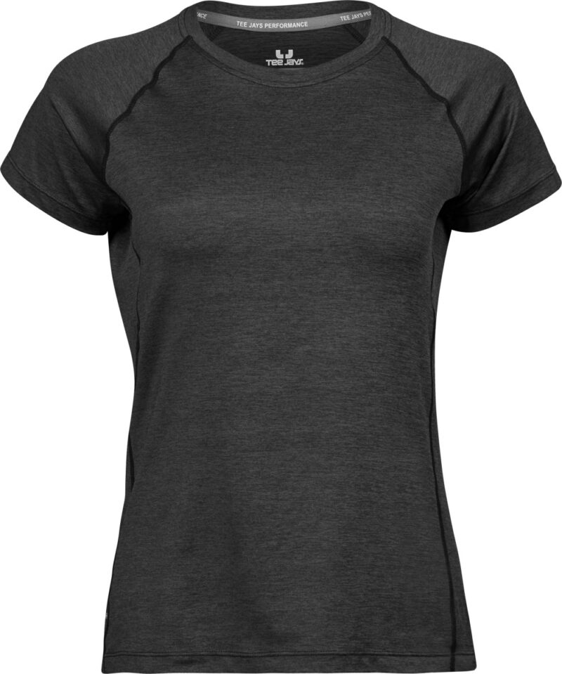 Tee Jays Ladies' CoolDry Tee Black Melange