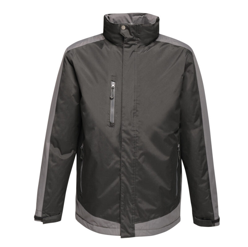 Regatta Contrast Men's Insulated Breathable Jacket Black and Seal Grey